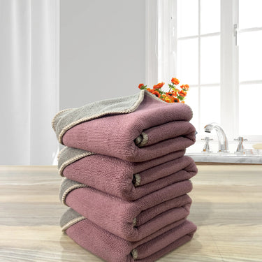 Euphoria 450GSM Reversible, Super Soft, Anti Microbial, Hand Towel (40cm x 60cm ), Mauve