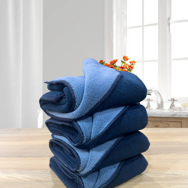 Euphoria 450GSM Reversible, Super Soft, Anti Microbial, Hand Towel (40cm x 60cm ), Navy Blue