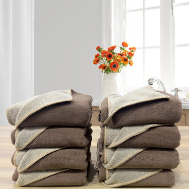 Euphoria 450GSM Reversible, Super Soft, Anti Microbial, Hand Towel (40cm x 60cm ), Brown