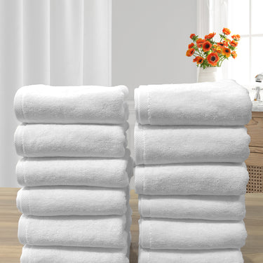 Hotel Premium 700GSM, Pure Cotton, Super Soft, Anti Microbial, Hand Towel (40cm x 60cm), White