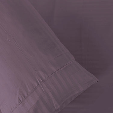 Simple Living - 210TC Satin Stripe Bedsheet Set(Plum)