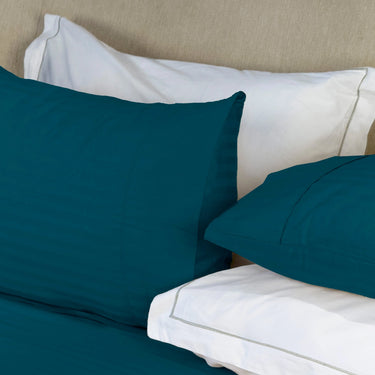 Simple Living - 210TC Satin Stripe Bedsheet Set(Teal)