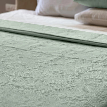 Sensation Ultrasonic Quilted  Bed Cover set (Sage Green)