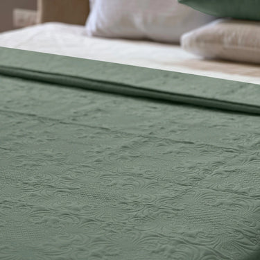 Sensation Ultrasonic Quilted  Bed Cover set (Olive Green)