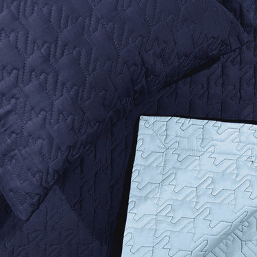 Aura Multi Needle Quilted, Reversible Bedcover (NavyBlue & SkyBlue)