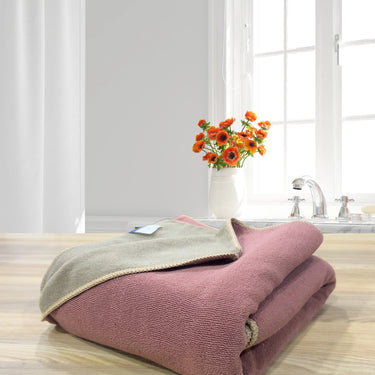 Euphoria 450GSM Reversible, Super Soft, Anti Microbial, Bath Towel (75cm x 150cm), Mauve