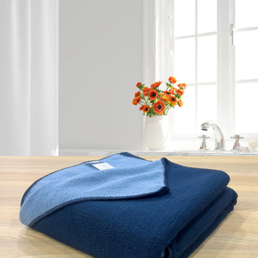 Euphoria 450GSM Reversible, Super Soft, Anti Microbial, Bath Towel (75cm x 150cm), Navy