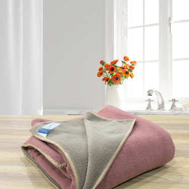 Euphoria 450GSM Reversible, Super Soft, Anti Microbial, Bath Towel (75cm x 150cm), Mauve