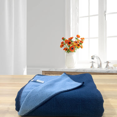 Euphoria 450GSM Reversible, Super Soft, Anti Microbial, Bath Towel (75cm x 150cm), Navy