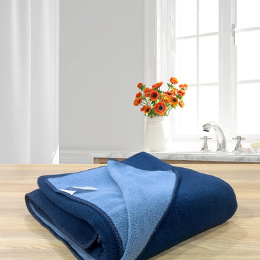 Euphoria 450GSM Reversible, Super Soft, Anti Microbial, Bath Towel (75cm x 150cm), Navy