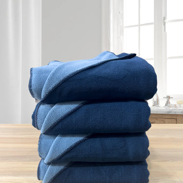 Euphoria 450GSM Reversible, Super Soft, Anti Microbial, Bath Towel (75cm x 150cm), Navy