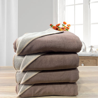 Euphoria 450GSM Reversible, Super Soft, Anti Microbial, Bath Towel (75cm x 150cm), Brown