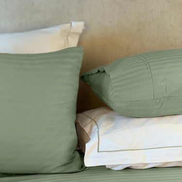 Simple Living - 210TC Satin Stripe Bedsheet Set(Midnight Green)