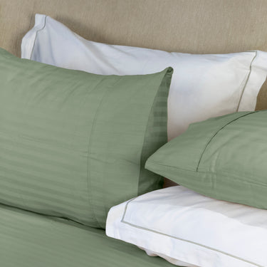 Simple Living - 210TC Satin Stripe Bedsheet Set(Midnight Green)