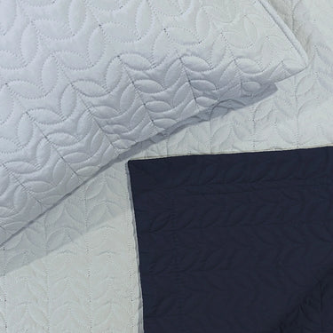 Everyday Ultrasonic Quilted Reversible Bedcover (Sky - Navy)