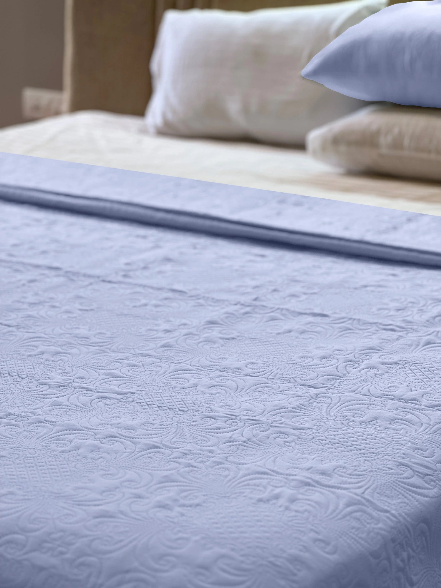 Sensation Ultrasonic Quilted  Bed Cover set (Lavender)