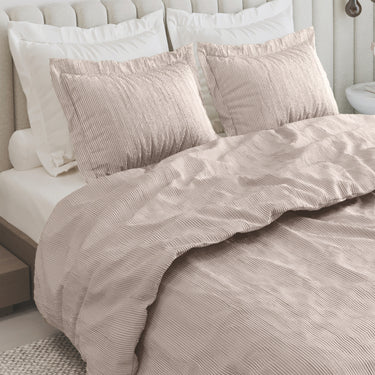 Heather - 144TC Pure Cotton Yarn Dyed | Linen Finish | Bedsheet Set