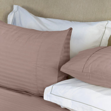 Simple Living - 210TC Satin Stripe Bedsheet Set(Copper)