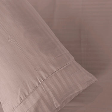 Simple Living - 210TC Satin Stripe Bedsheet Set(Copper)