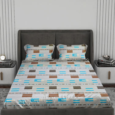 Crystal - 140GSM Glance Cotton Double Bed BedSheet