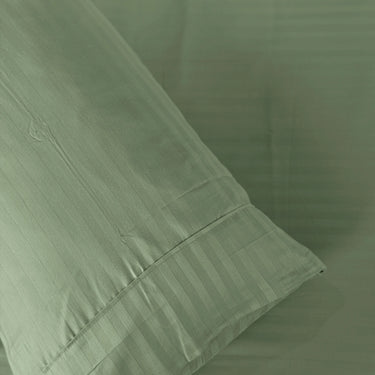 Simple Living - 210TC Satin Stripe Bedsheet Set(Midnight Green)