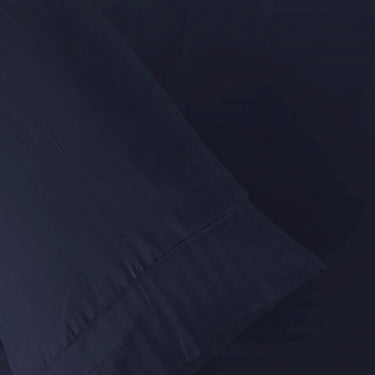 Simple Living - 210TC Satin Stripe Bedsheet Set(Navy Blue)