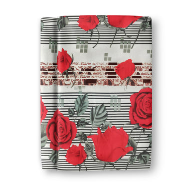 Rose Garden - 180TC 100% Cotton Bedsheet Set ( Double Bed)