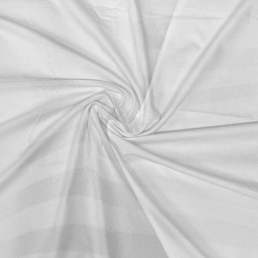 Simple Living - 210TC Satin Stripe Bedsheet Set(Super White)