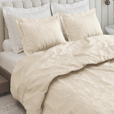 Heather - 144TC Pure Cotton Yarn Dyed | Linen Finish | Bedsheet Set