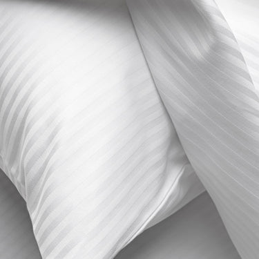 Simple Living - 210TC Satin Stripe Bedsheet Set(Super White)