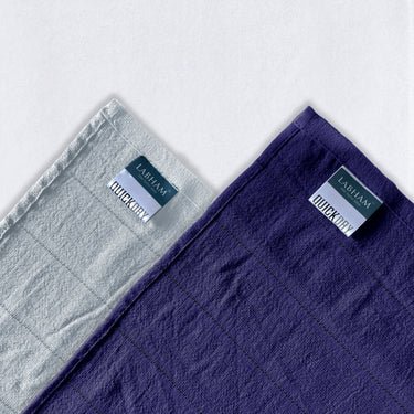 Quickdry - Pack of 2 Super Soft Bath Towels (Silver&Violet)